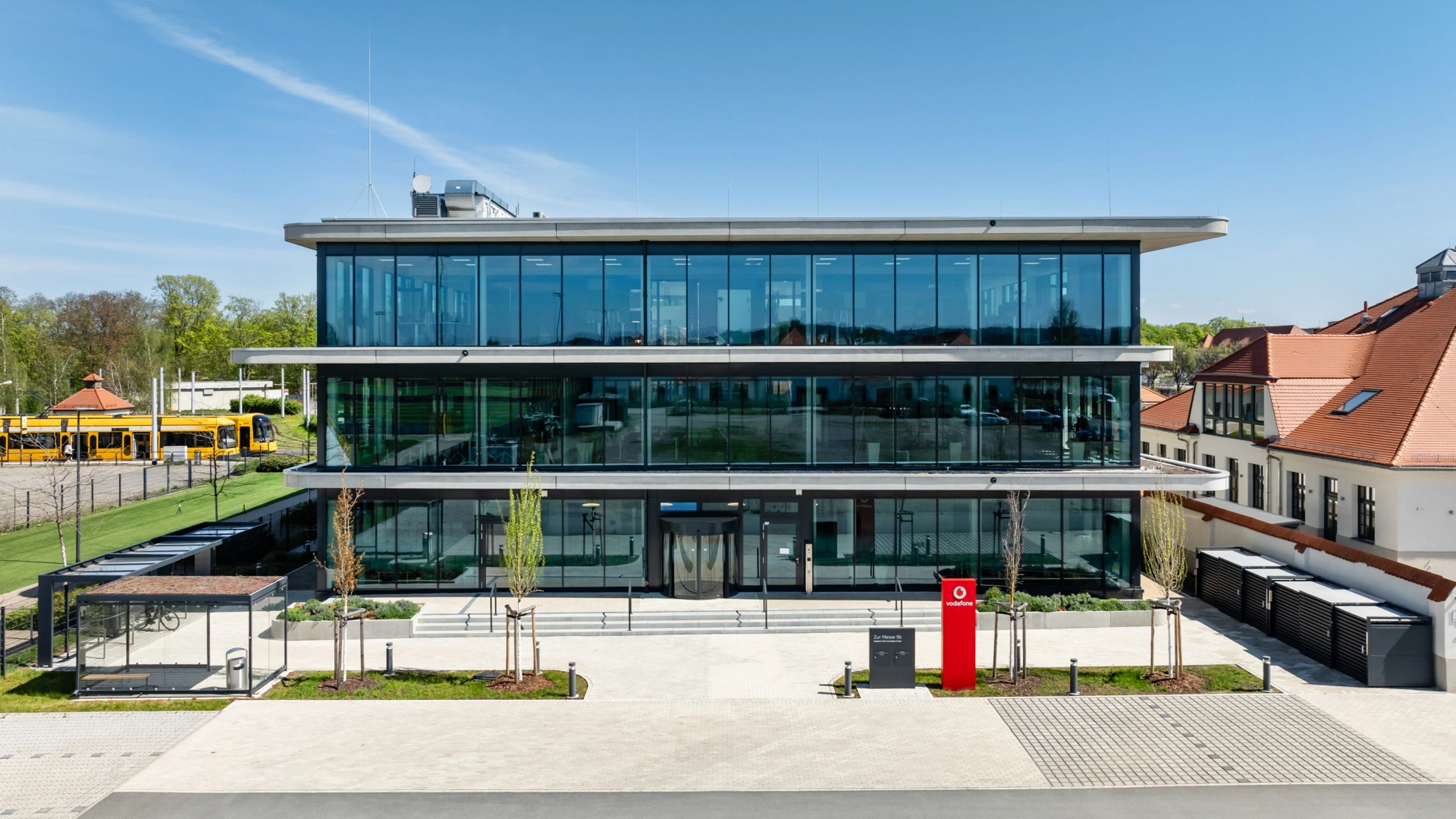 Das moderne Bürogebäude für Vodafone in Dresden