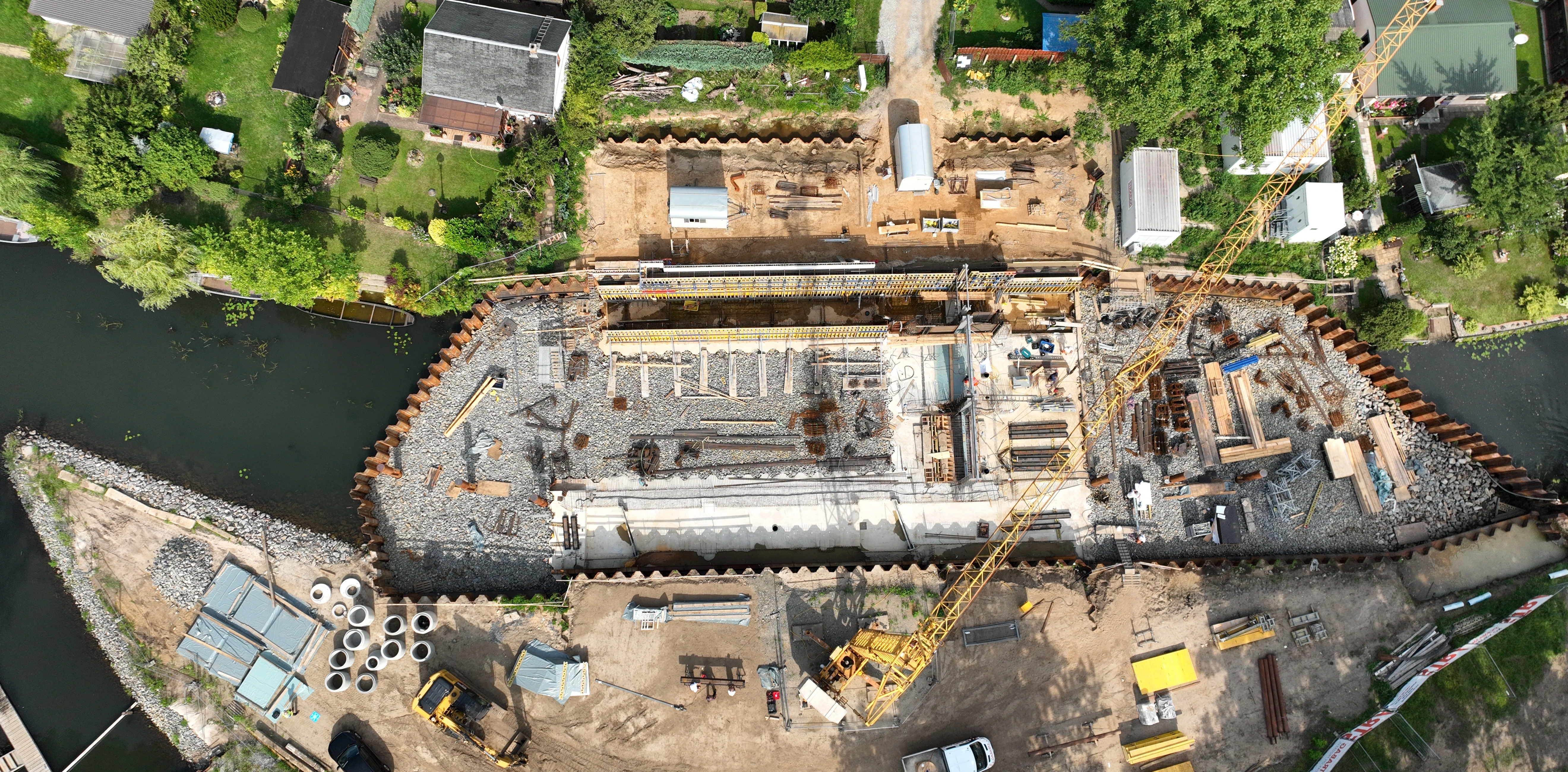 Das Wehr Lehnigksberg nach Beendigung der Baumaßnahmen