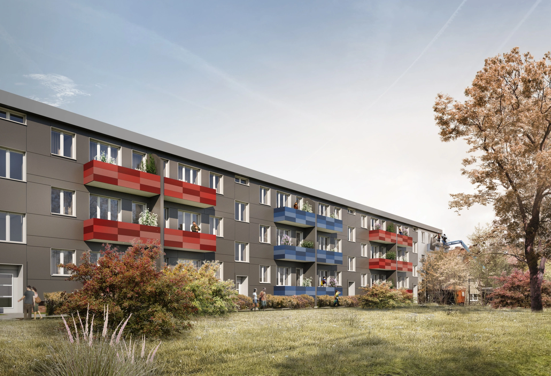 Variante mit verputzter Holzfassade